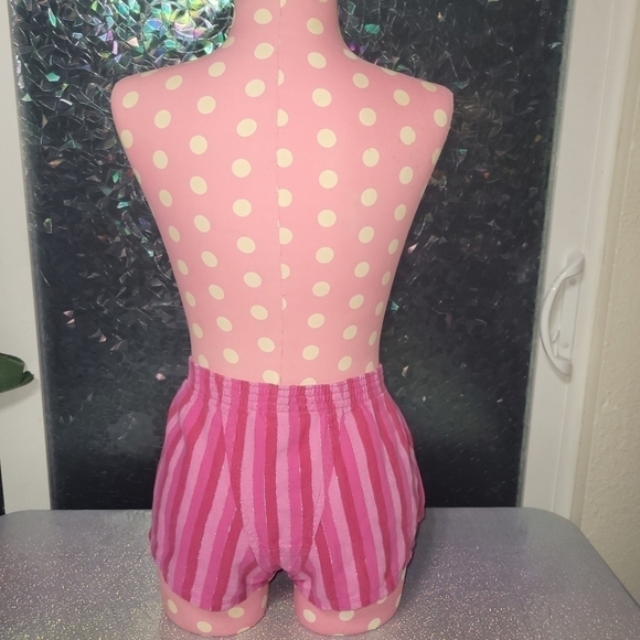 Y2k VS Pink Striped Shorty Boxers sz:M - Picture 3 of 8